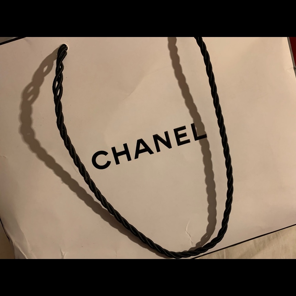White Chanel Shopping Bag